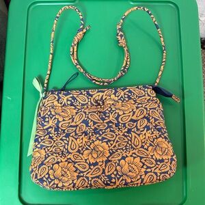 Vera Bradley Blue and Orange Floral Crossbody Bag